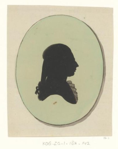 Silhouette portrait of an unknown man