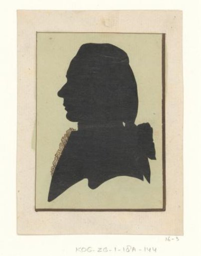 Silhouette portrait of an unknown man