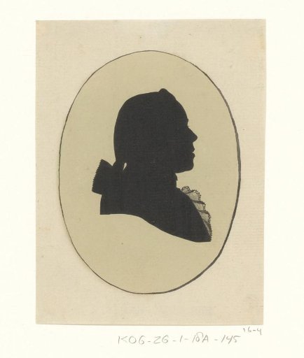 Silhouette portrait of an unknown man