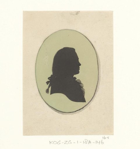 Silhouette portrait of an unknown man