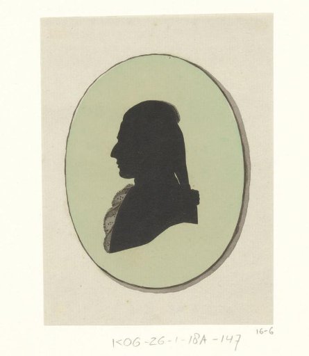 Silhouette portrait of an unknown man