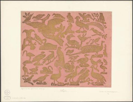 Sheet with a Pattern of Various Birds