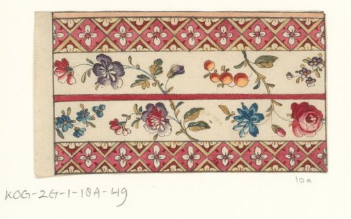 Decorative paper with flowers and berries