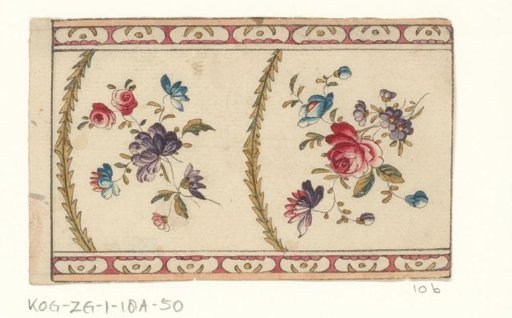 Decorative paper with roses and flowers