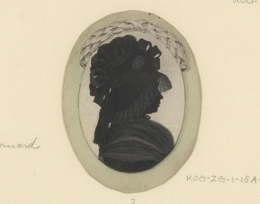 Silhouette portrait of an unknown woman, possibly Jeanneson Bernard