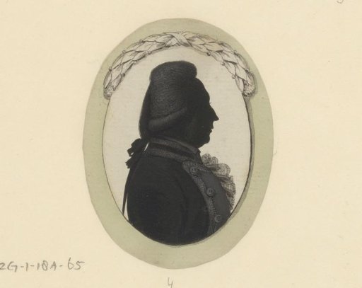 Silhouette portrait of an unknown man, possibly K.P. Stambke