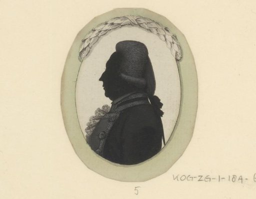 Silhouette portrait of an unknown man, possibly K.P. Stambke