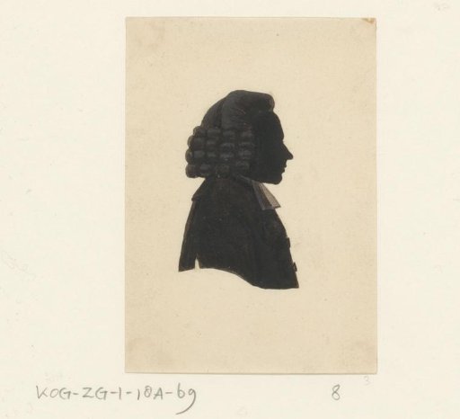 Silhouette portrait of a clergyman or judge
