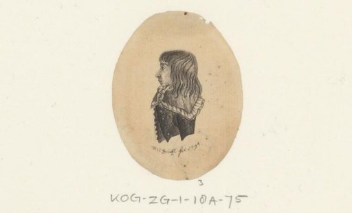 Silhouette portrait of an unknown boy