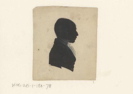 Silhouette Portrait of an Unknown Man with Short Hair