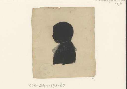 Silhouette Portrait of an Unknown Boy with Collar