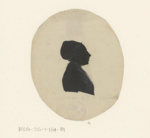 Silhouette Portrait of an Unknown Woman with Cap