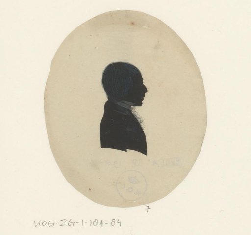 Silhouette portrait of an unknown man
