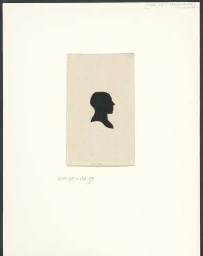 Silhouette Portrait of an Unknown Man, Bald