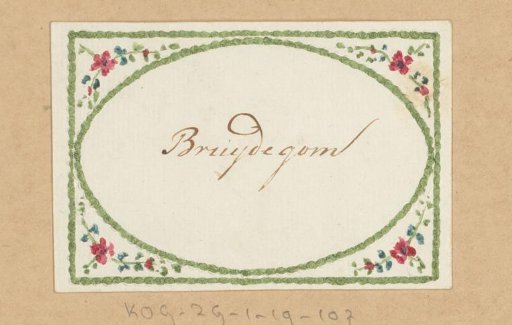 Wedding card for 'Bridegroom'