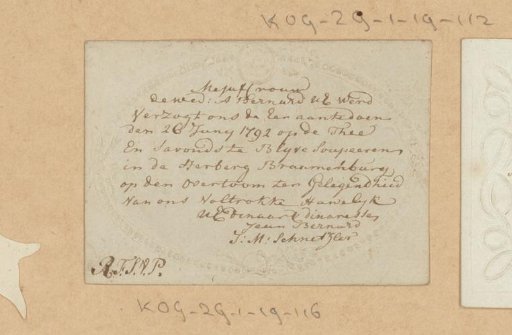 Invitation to Antoinette Bernard
