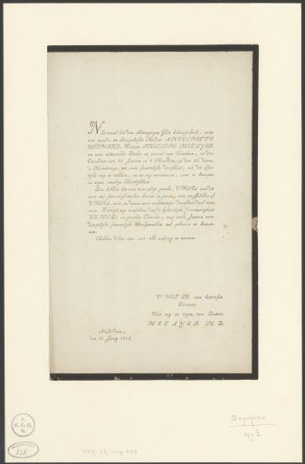 Death notice of Antoinette Bernard