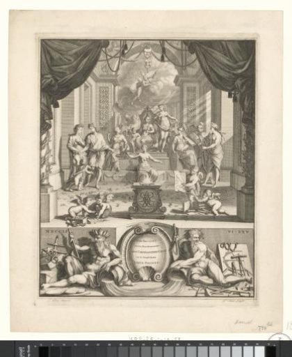 Wedding print of Claas Corneliszoon Calff and Aefje Pieters, 1702