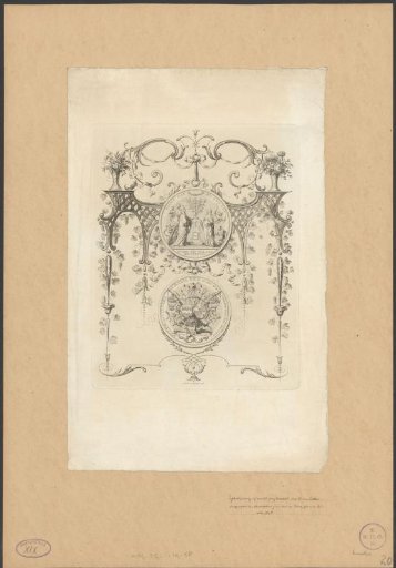 Decorative representation with the medal on the silver wedding anniversary of Willem van Citters and Maria Kien, 1738