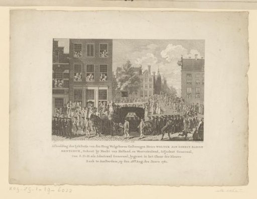 Lying-in-state of Wolter Jan Gerrit baron Bentinck, 1781