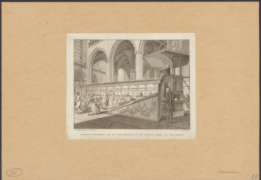 Marriage between Protestants in the Nieuwe Kerk in Amsterdam