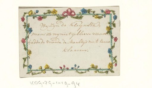 Card with humorous inscription