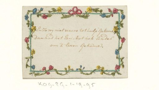 Card with humorous inscription