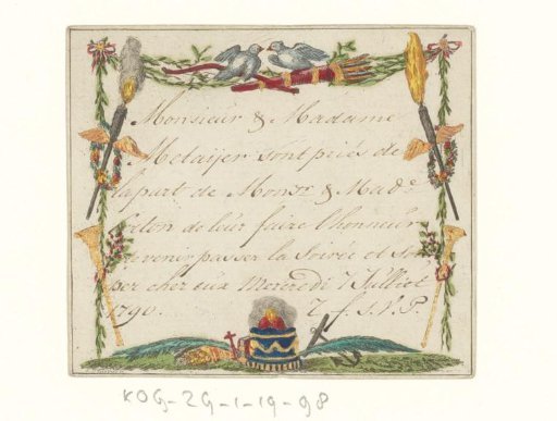 Invitation from Monsieur and Madame Certon