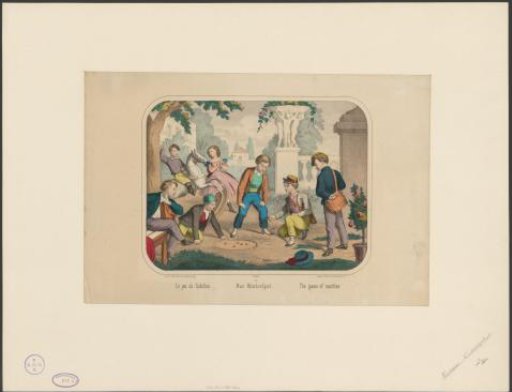 Children playing marbles