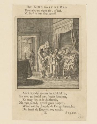 Child being put to bed