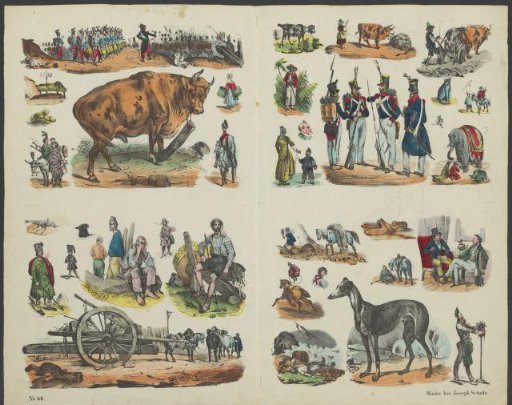Animals, soldiers and circus artists