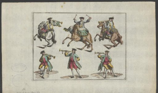 Musicians with and without a horse