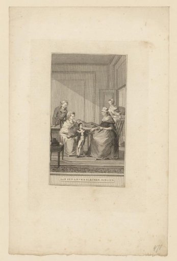 Boy presented to his mother