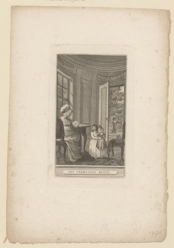 Girl with doll by her mother