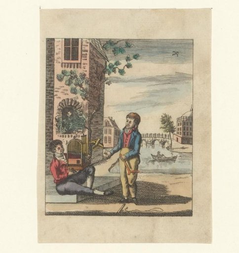 Two Boys Playing with a Bird