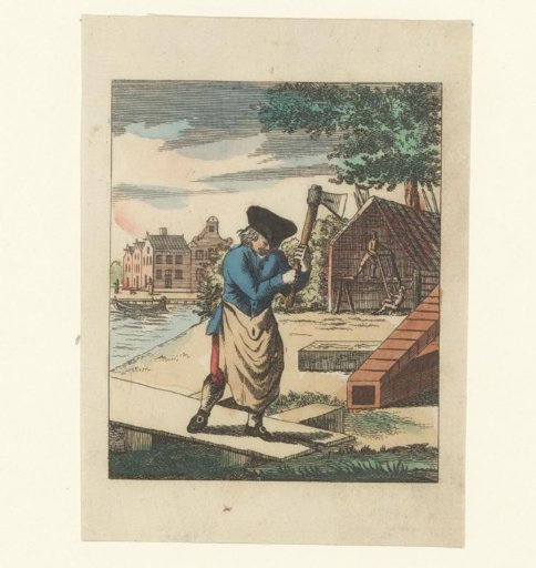 Man at Work with an Axe