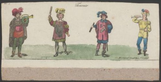 Various costumes from a medieval army