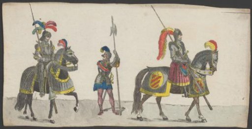Two knights on horseback