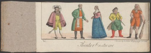 Five theatrical costumes