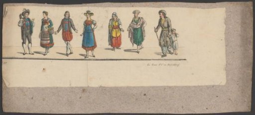 Various folk costumes