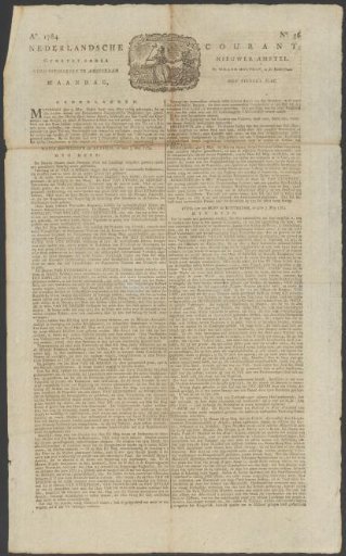 Dutch Newspaper, 10 May 1784