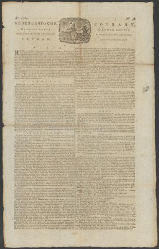 Dutch Newspaper, 14 May 1784