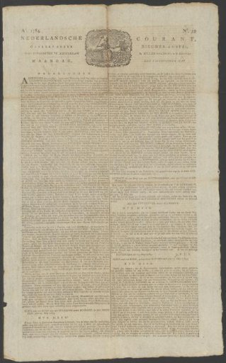 Dutch Newspaper, 17 May 1784