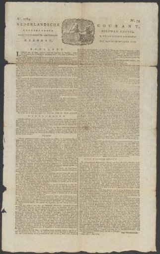 Dutch Courant, 21 June 1784