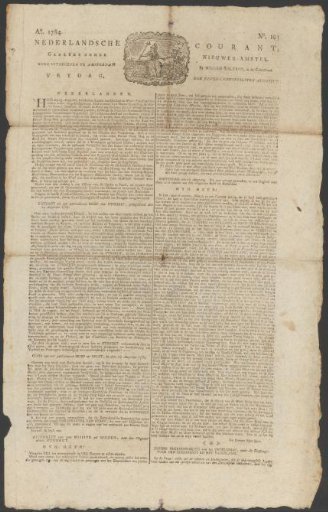 Dutch Courant, 27 August 1784