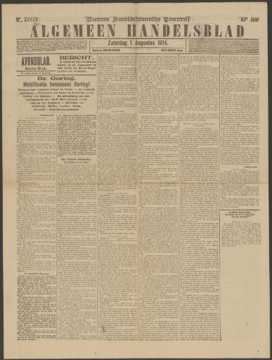 General Trade Newspaper, 1 August 1914