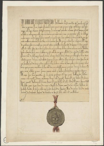Utrecht charter with a seal, 1228