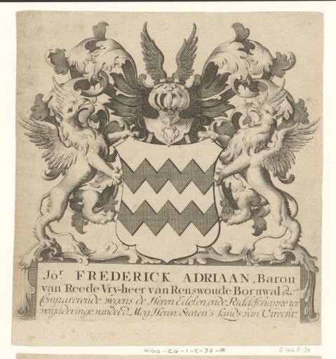 Family coat of arms of Mr. Frederick Adriaan, Baron van Reede