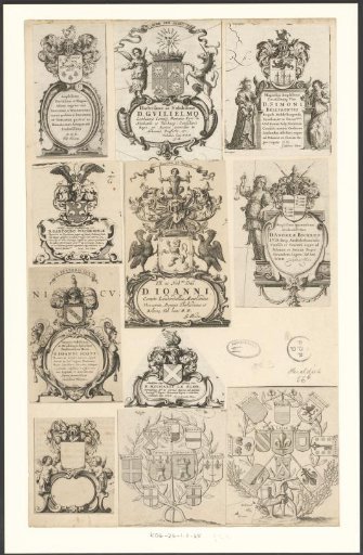 Sheet with 11 Various Coats of Arms