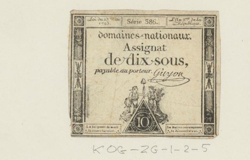 Assignat for ten sous